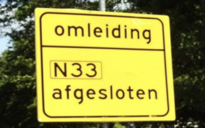 N33: werkzaamheden tussen Appingedam en Eemshaven; februari en maart 2024